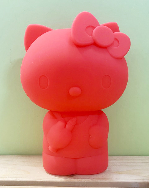 【震撼精品百貨】Hello Kitty 凱蒂貓~Hello Kitty日本SANRIO三麗鷗KITTY化妝包/筆袋-造型矽膠紅*46304