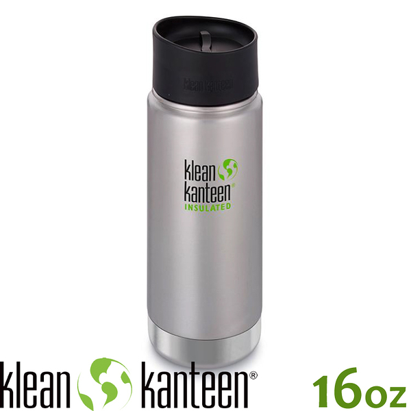 【KLEAN KANTEEN 美國 16盎司KK環形寬口保溫鋼瓶(54mm)《原色鋼》】K16VWPCC/保溫瓶