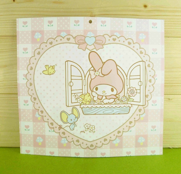 【震撼精品百貨】My Melody 美樂蒂~雙面卡片-粉開窗