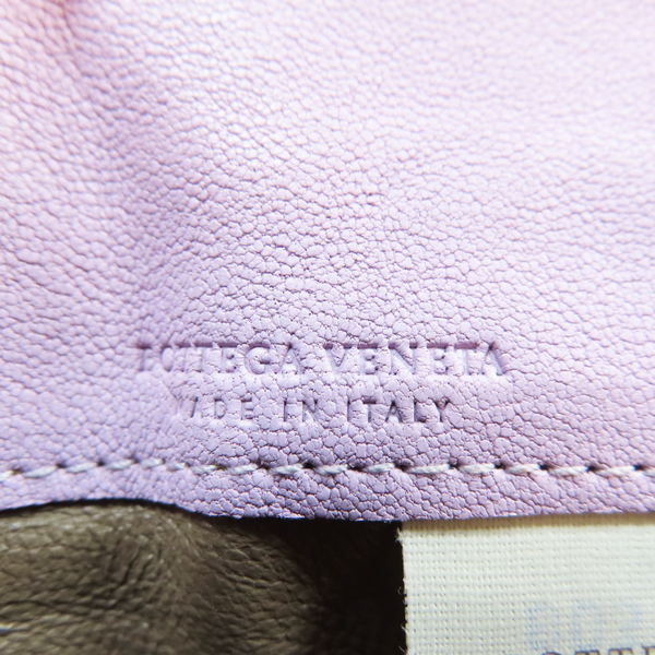 【二手名牌BRAND OFF】BOTTEGA VENETA BV 寶緹嘉 紫色 編織 羊皮 扣式卡夾 product thumbnail 6