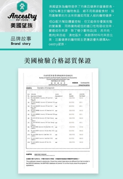 送寵鮮食凍乾X1 Ancestry 美國望族 天然犬糧(低敏系列) 紐西蘭小羔羊+蔓越莓 4LB/包 product thumbnail 6