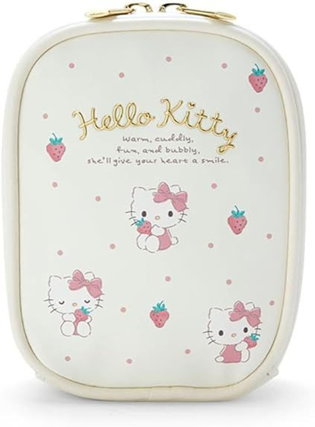 【震撼精品百貨】Hello Kitty 凱蒂貓~日本SANRIO三麗鷗 KITTY皮質直式拉鍊收納包-2024新生活*45825