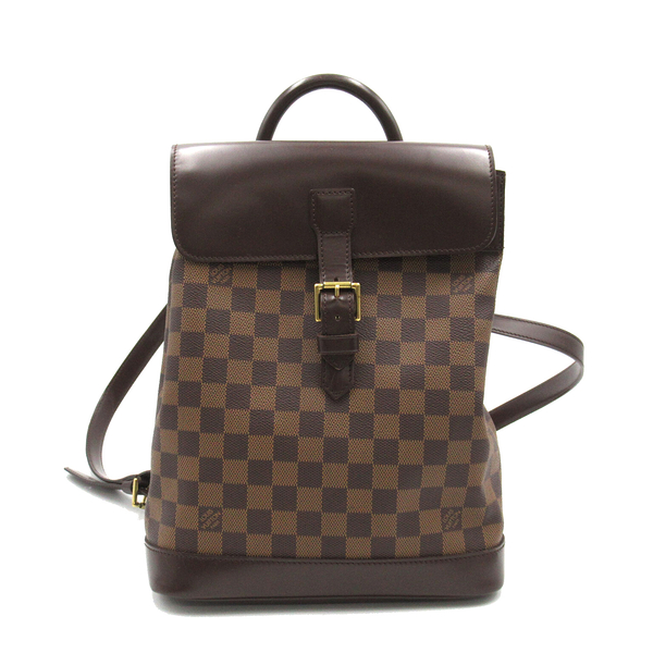 【二手名牌BRAND OFF】LOUIS VUITTON 路易威登 棕色 PVC塗層帆布 SOHO 棋盤格 後背包 N51132