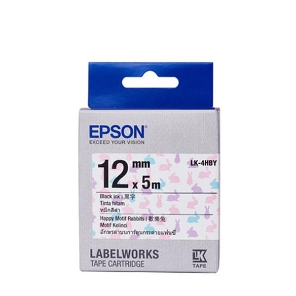 EPSON LK-4HBY 原廠標籤帶 歡樂兔(12mm) C53S654468