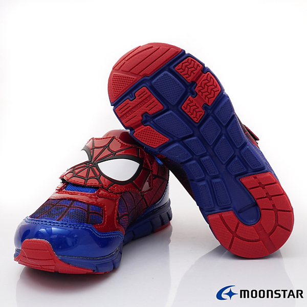 日本月星Moonstar機能童鞋漫威聯名系列寬楦超級英雄蜘蛛人運動鞋款0182紅(中小童段) product thumbnail 7