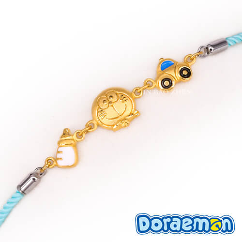 哆啦a夢Doraemon-汽車小哆啦-兒童彌月黃金手鍊