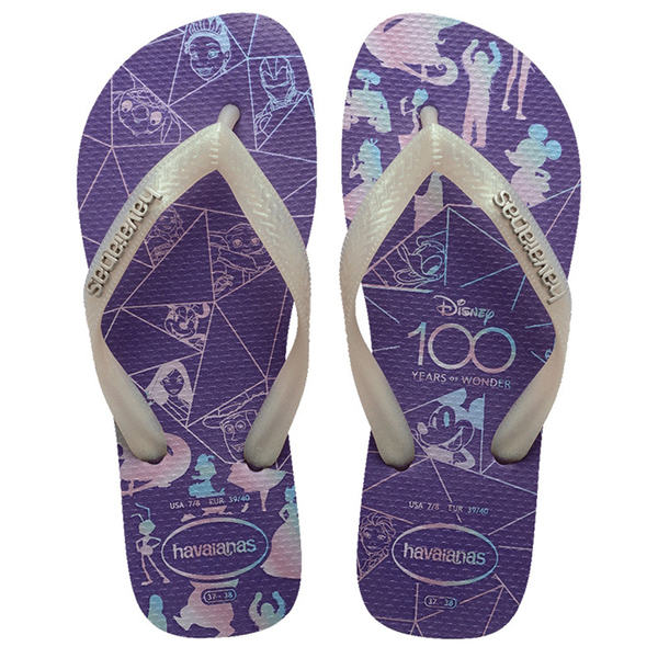 HAVAIANAS 哈瓦仕 人字拖 紫 迪士尼100周年 夾腳拖 女 41486173503U