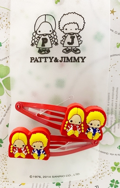 【震撼精品百貨】彼得&吉米Patty & Jimmy~三麗鷗 彼得&吉米造型髮夾兩入-紅*31909