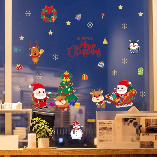 壁貼【橘果設計】聖誕耶誕可愛雪橇 DIY組合壁貼 牆貼 壁紙 室內設計 裝潢 無痕壁貼 佈置 product thumbnail 4