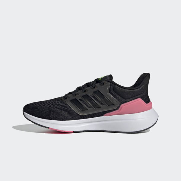 ADIDAS EQ21 RUN 女 慢跑鞋 中底 避震 環保理念 透氣 輕量 黑 粉 H68076 product thumbnail 3