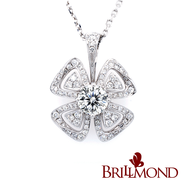 【BRILLMOND JEWELRY】GIA 1克拉 E/VS1 3EX 無螢光 鉑金 花鑽墜(E/VS1 3EX NONE PT950鉑金台)