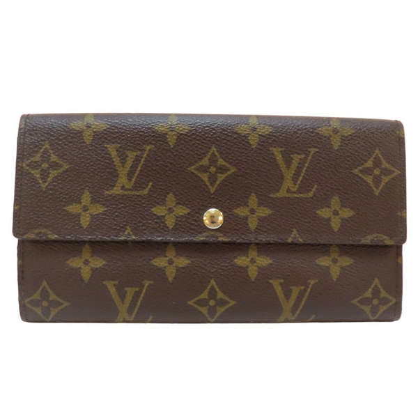 LOUIS VUITTON 路易威登 棕色 原花 PVC塗層帆布 Portamento 長夾 M61735