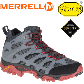 【MERRELL 美國 男款 MOAB MID GORE-TEX 中筒登山鞋〈灰〉】ML36795/休閒鞋/登山鞋/運動鞋