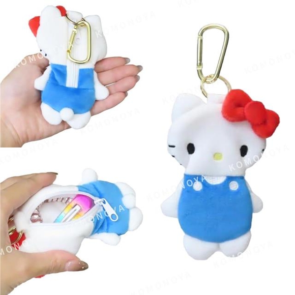 小禮堂 Sanrio 三麗鷗 絨毛玩偶收納包附扣環 (角色款) Kitty 大耳狗 人魚漢頓 product thumbnail 2