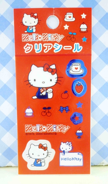 【震撼精品百貨】Hello Kitty 凱蒂貓~KITTY貼紙-咖啡紅