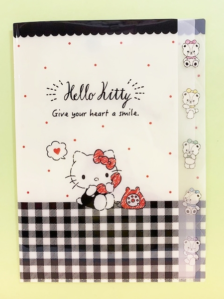 【震撼精品百貨】Hello Kitty 凱蒂貓~三麗鷗 KITTY 日本A4文件夾/資料夾(5P)-INDEX#64999
