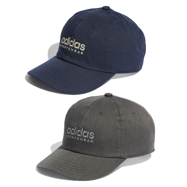 Adidas 帽子 老帽 單寧帽 刺繡Logo 藍/灰【運動世界】HT2041/IC9701 product thumbnail 2