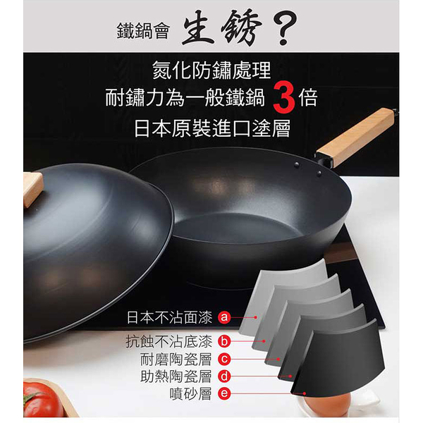 SADOMAIN仙德曼 台南鐵器不沾平炒鍋30cm SG930 台灣製 product thumbnail 7