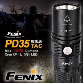 【Fenix PD35TAC 戰術版手電筒〈光杯/黑〉】PD35/手電筒/戶外照明/照明燈