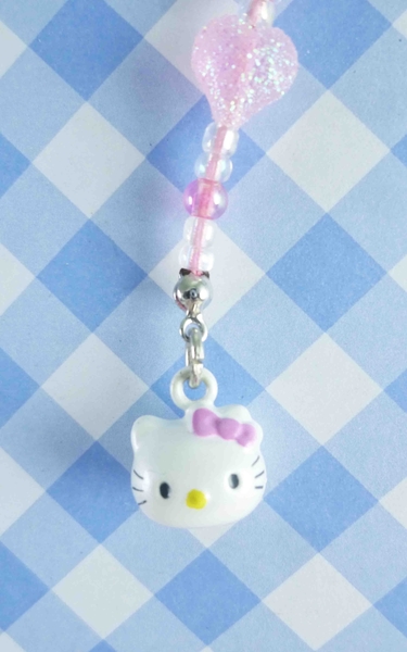 【震撼精品百貨】Hello Kitty 凱蒂貓~KITTY手機吊飾-鈴鐺吊飾-粉白頭 product thumbnail 3