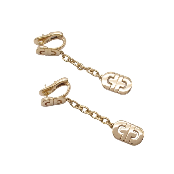 【二手名牌BRAND OFF】BVLGARI 寶格麗 18K 金 Parentesi 針式耳環