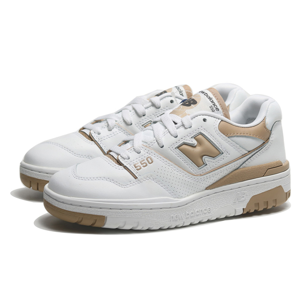 NEW BALANCE 休閒鞋 NB 550 白 卡其 經典款 復古 女 BBW550BT