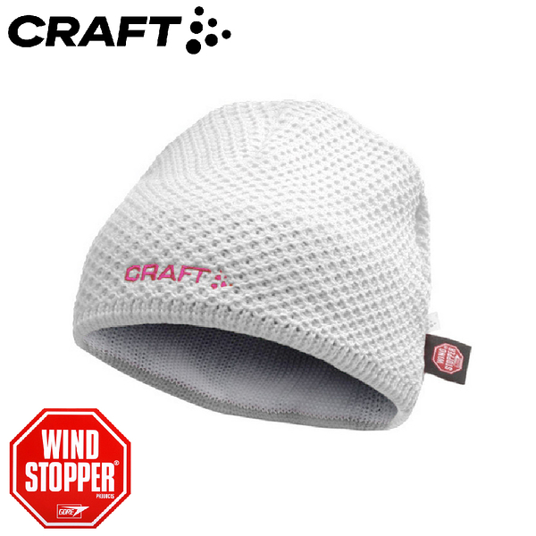 【CRAFT 瑞典 WS克魯斯保暖帽《白》】194676/保暖帽/彈性透氣保暖針織護耳帽/針織帽/毛線帽/