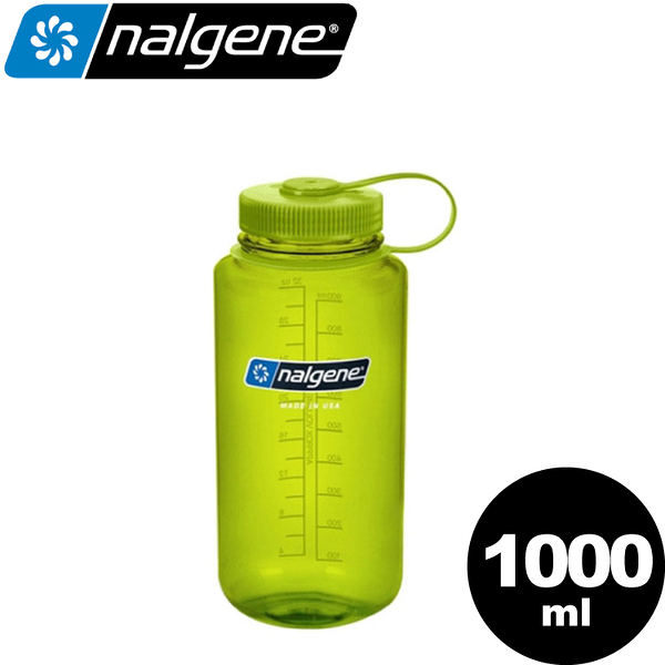 【Nalgene 美國 寬嘴壺-1L《春綠色》】2178-2022/運動水壺/休閒壼/隨身瓶