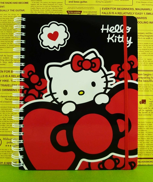 【震撼精品百貨】Hello Kitty 凱蒂貓~筆記本~蝴蝶結~黑色【共1款】