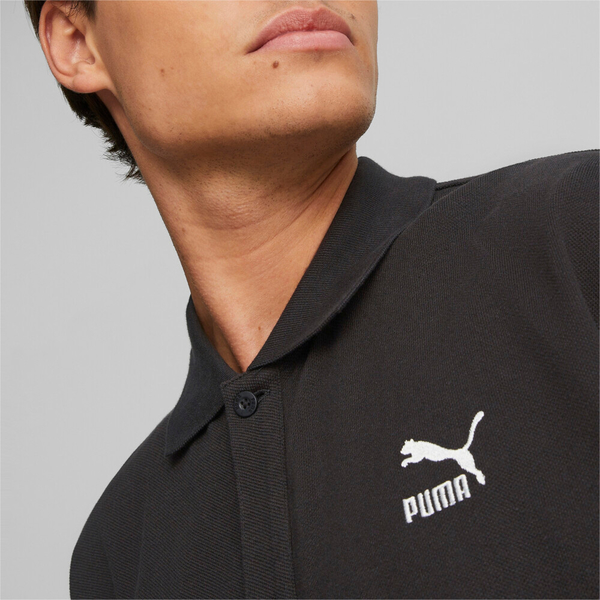 PUMA 短袖 流行系列 CLASSICS PIQUE 黑色 襯衫 POLO衫 男 53812901 product thumbnail 2