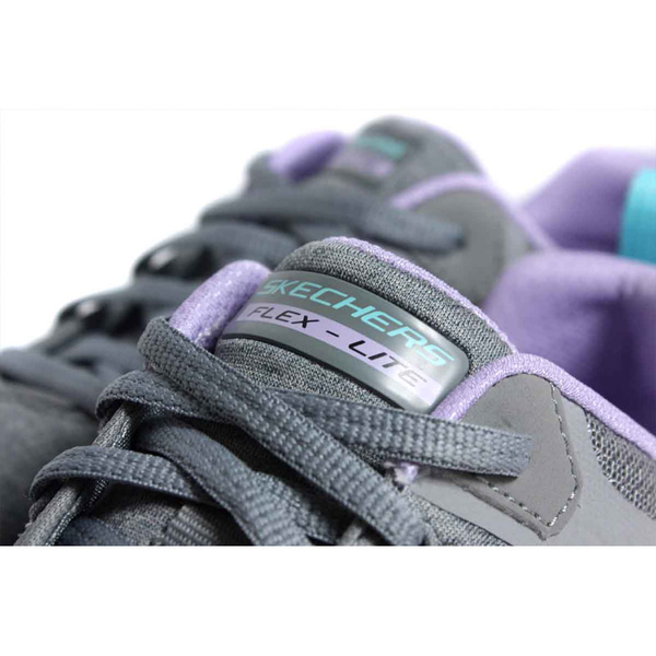 SKECHERS FLEX-LITE 運動鞋 女鞋 灰色 寬楦 149307WGYLV no507 product thumbnail 4