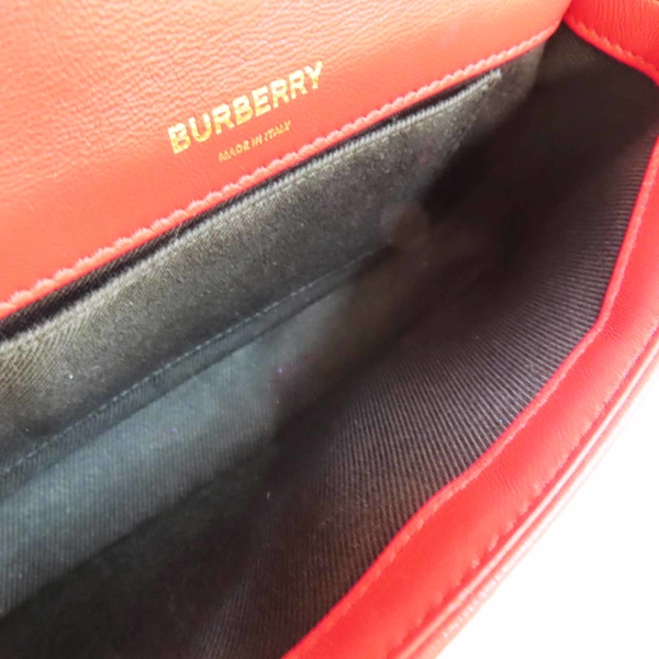 【二手名牌BRAND OFF】BURBERRY 巴寶莉 紅色 牛皮 斜背包 product thumbnail 5