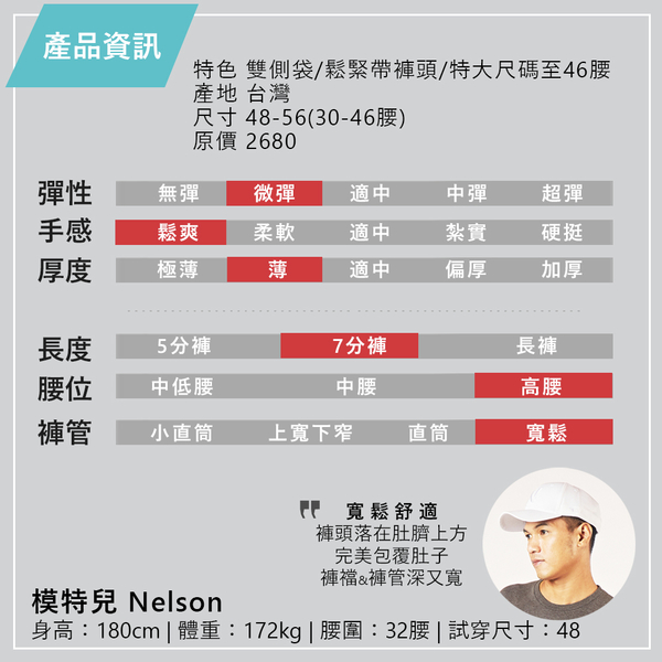 【NST Jeans】做工的人 深藍雙側袋工作褲 男鬆緊腰七分短褲 (中高腰寬版) 特大尺碼005(26331)台灣製 product thumbnail 4