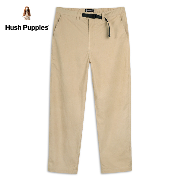 Hush Puppies 長褲 男裝素面寬版錐形休閒長褲