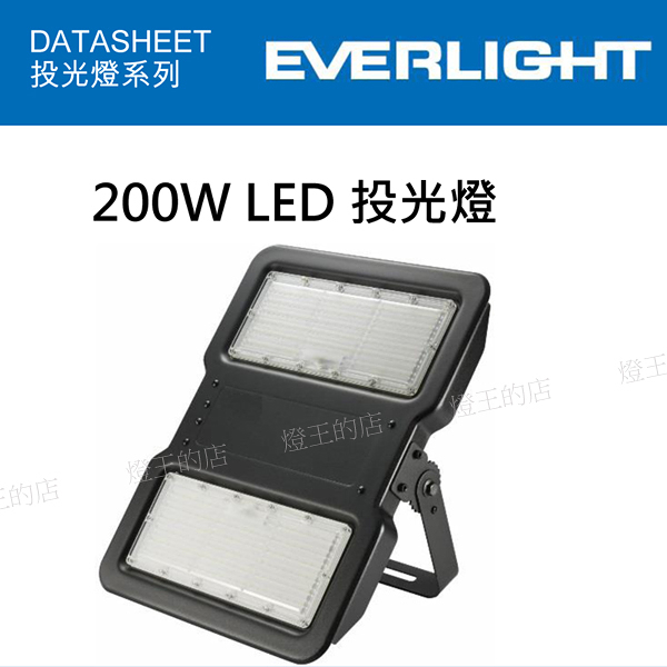 【燈王的店】億光 星宇 戶外防水 led 200w 投射燈 全電壓 (白光) fap-200w