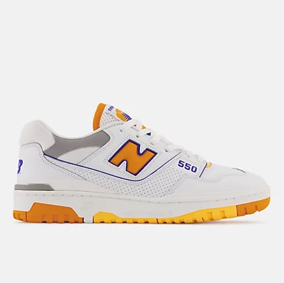 New Balance 550 中性款(參考男款尺寸) 橙黃白色 復古運動鞋 BB550WTO【KAORACER】