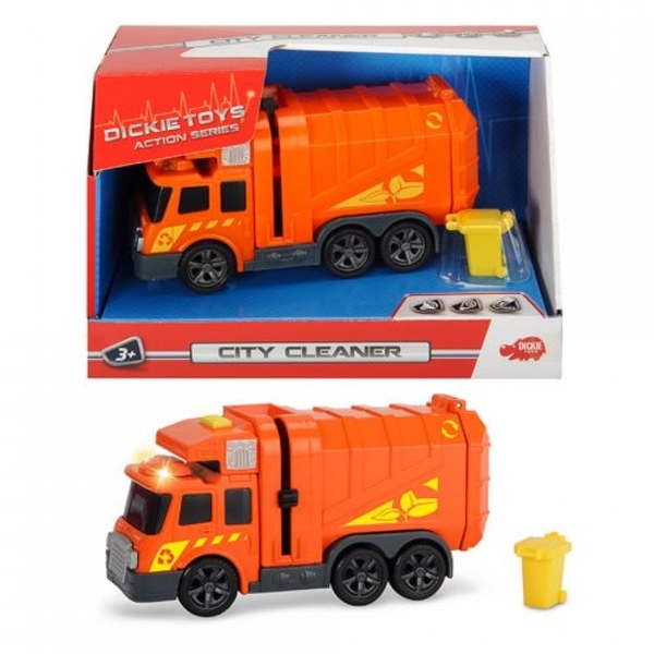 《 DICKIE 城市交通 》Dickie-城市垃圾車(橘) / JOYBUS玩具百貨