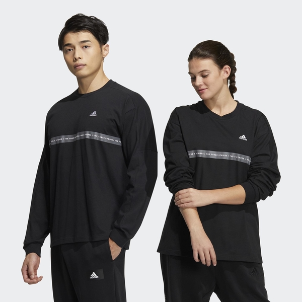 Adidas 男裝 長袖上衣 休閒 三線 串標 棉質 黑【運動世界】IA9451 product thumbnail 3