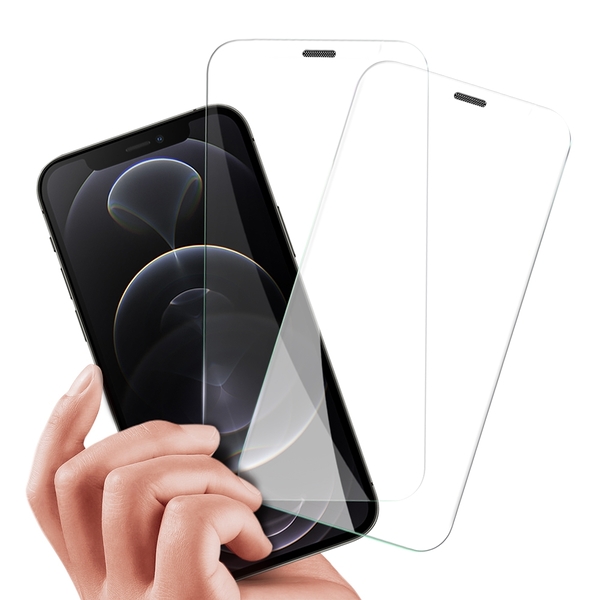 CityBoss for iPhone 12 / 12 Pro 6.1吋/12 Mini 5.4吋/12 Pro Max 6.7吋 無孔防塵防水滿版鋼化玻璃貼-2張 請選型號