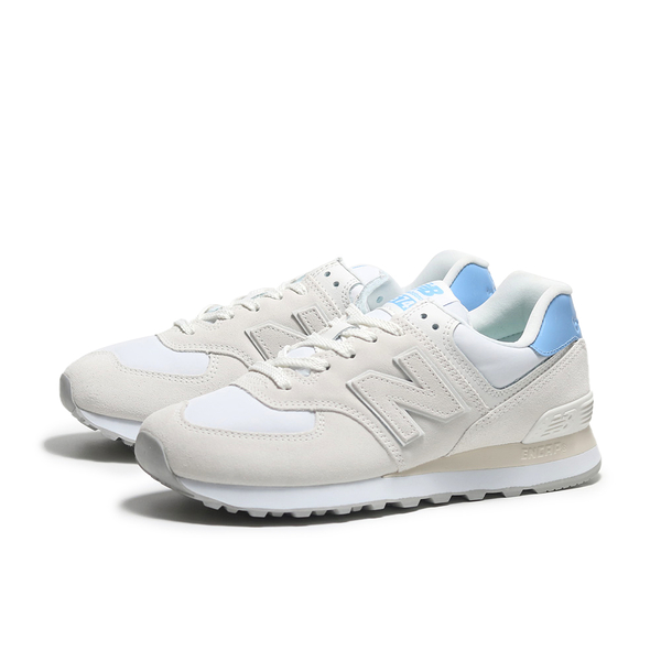 NEW BALANCE 休閒鞋 NB 574 米色 藍漆皮 復古 運動鞋 女 WL5742BC