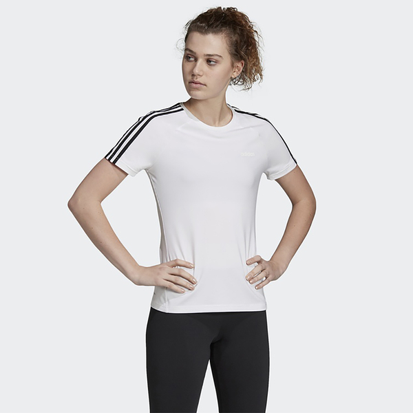 adidas 3-STRIPES 短袖 上衣 女EH8723 女 白 透氣 運動 短T 短袖