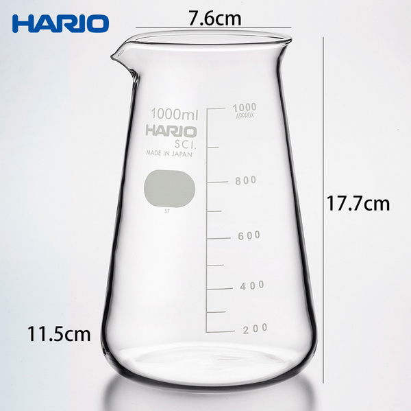 HARIO SCI 錐形燒杯 燒杯 實驗燒杯 耐熱玻璃 1000ml product thumbnail 3