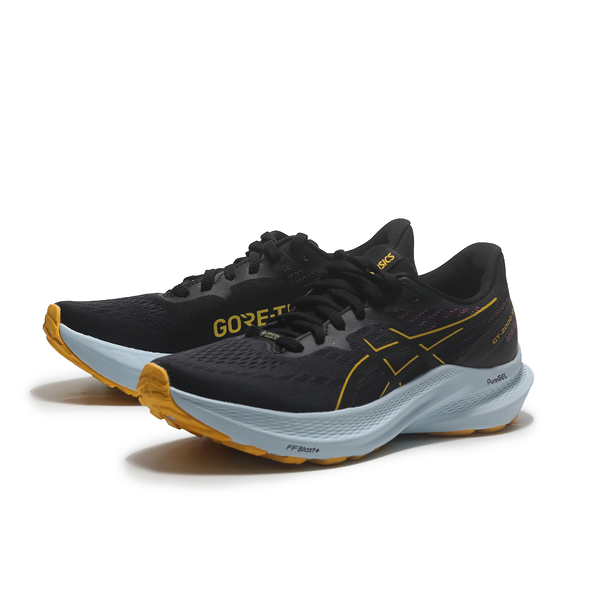 ASICS 慢跑鞋 GT-2000 12 GTX 黑黃藍 全防水 越野鞋 女 1012B507001