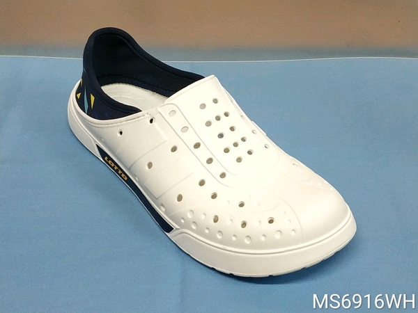 6910愛麗絲的最愛 義大利第一品牌-LOTTO樂得 透氣排水潮流洞洞鞋/男款洞洞鞋