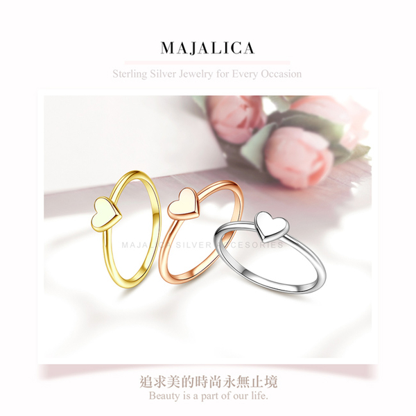 925純銀戒指 Majalica 簡約愛戀 尾戒 愛心 女戒指 送女友 情人節禮物 product thumbnail 3