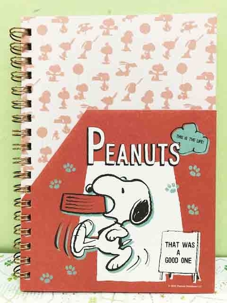【震撼精品百貨】史奴比Peanuts Snoopy ~SNOOPY 線圈筆記本-紅走路#51553 product thumbnail 3