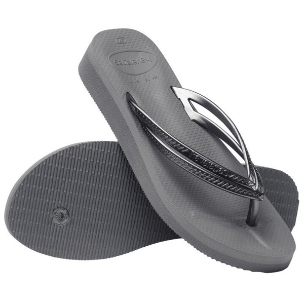 havaianas 哈瓦士 巴西人字拖 女款 Wedges 雙線厚底3公分 灰 拖鞋 夾腳拖【南風百貨】 product thumbnail 3