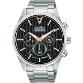 ALBA 雅柏 SIGNA 三眼計時石英腕錶-VD53-X388D(AT3H81X1)