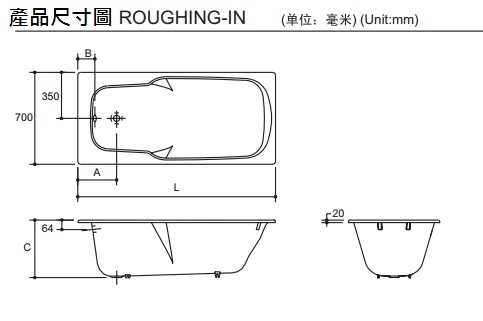 【麗室衛浴】美國 KOHLER Prelude系列 鑄鐵浴缸K-8273T K- 8270T 有扶手孔 product thumbnail 2