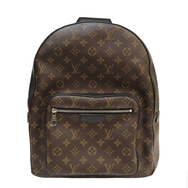 【二手名牌BRAND OFF】LOUIS VUITTON LV 路易威登 棕色 原花帆布 Josh 經典 後背包 銀扣 M41530